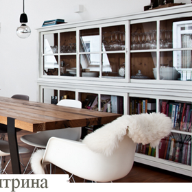 Мебельное производство: Белая витрина 
